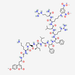 molecular formula C85H122N22O19 B15495765 Cathepsin D and E FRET Substrate 