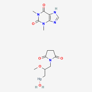 molecular formula C15H22HgN5O6 B15495811 Oradon [WHO-DD] CAS No. 747-23-9