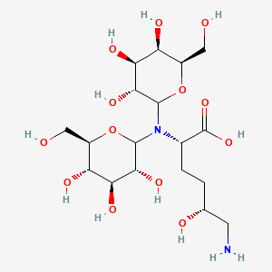 molecular formula C18H34N2O13 B15495863 Glucosyl-galactosyl-hydroxylysine 