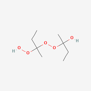 molecular formula C8H18O5 B15496046 2-[(2-Hydroperoxybutan-2-yl)peroxy]butan-2-ol CAS No. 78-56-8