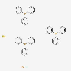 molecular formula C54H46BrP3Rh B15496084 Rhodium;triphenylphosphane;hydrobromide 