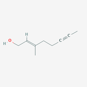 molecular formula C9H14O B15496110 (E)-3-methyloct-2-en-6-yn-1-ol 