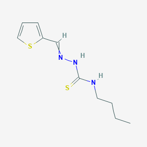 molecular formula C10H15N3S2 B15496186 Hydrazinecarbothioamide, N-butyl-2-(2-thienylmethylene)- CAS No. 1434-99-7