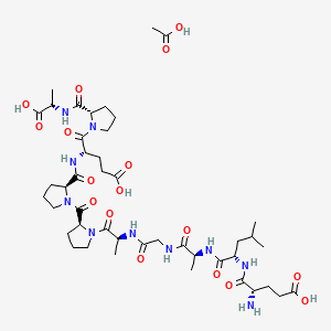 molecular formula C44H70N10O17 B15496191 Beta-Lipotropin (1-10), porcine Acetate 