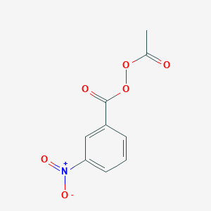 molecular formula C9H7NO6 B15496293 Acetyl 3-nitrobenzenecarboperoxoate CAS No. 782-71-8