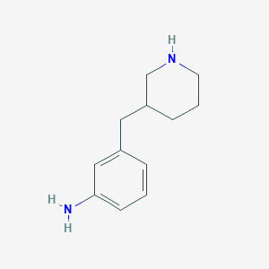 molecular formula C12H18N2 B15496345 3-(3-Aminobenzyl)piperidine 
