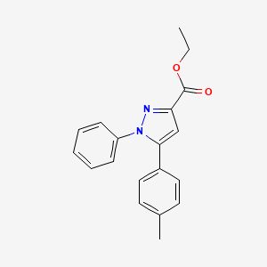 molecular formula C19H18N2O2 B15496372 ethyl 1-phenyl-5-p-tolyl-1H-pyrazole-3-carboxylate 