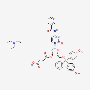 molecular formula C47H54N4O10 B15496381 N4-Benzoyl-5'-O-(4,4'-dimethoxytrityl)-2'-deoxycytidine-3'-O-succinate, triethylamine salt CAS No. 402944-20-1