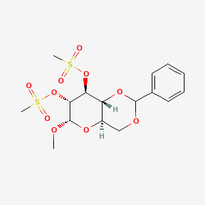 molecular formula C16H22O10S2 B15496430 Methyl 4,6-O-benzylidene-2,3-di-O-methanesulfonyl-a-D-glucopyranoside 