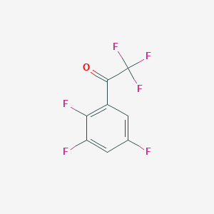 molecular formula C8H2F6O B15496446 2,2,2-Trifluoro-1-(2,3,5-trifluorophenyl)ethanone 