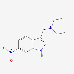 molecular formula C13H17N3O2 B15496498 N-ethyl-N-[(6-nitro-1H-indol-3-yl)methyl]ethanamine 