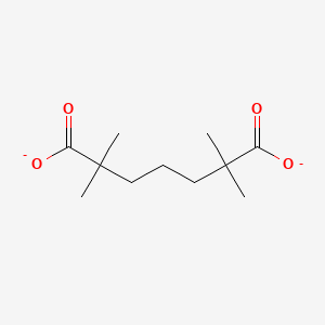 molecular formula C11H18O4-2 B15496517 2,2,6,6-Tetramethylheptanedioate 