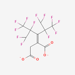 molecular formula C11H4F12O4-2 B15496590 2-[2,4-Bis(difluoromethyl)-1,1,1,2,4,5,5,5-octafluoropentan-3-ylidene]butanedioate 