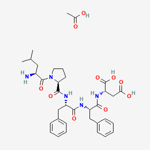 molecular formula C35H47N5O10 B15496630 Leu-Pro-Phe-Phe-Asp Acetate 