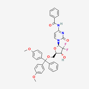 molecular formula C37H33F2N3O7 B15496647 N4-Benzoyl-2'-deoxy-5'-O-(4,4'-dimethoxytrityl)-2',2'-difluorocytidine 