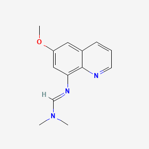 molecular formula C13H15N3O B15496695 8-(Dimethylamino)methyleneamino-6-methoxyquinoline CAS No. 2401-80-1