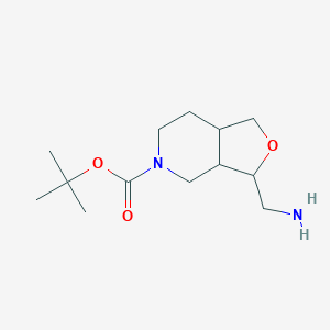 molecular formula C13H24N2O3 B15496719 Tert-butyl 3-(aminomethyl)-octahydrofuro[3,4-c]pyridine-5-carboxylate 