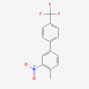 molecular formula C14H10F3NO2 B15496772 4-Methyl-3-nitro-4'-(trifluoromethyl)-1,1'-biphenyl 
