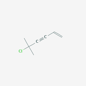 molecular formula C7H9Cl B15496779 5-Chloro-5-methylhex-1-en-3-yne CAS No. 819-44-3