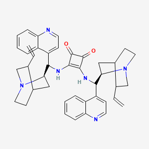 molecular formula C42H44N6O2 B15496786 3,4-bis[[[(2R)-5-ethenyl-1-azabicyclo[2.2.2]octan-2-yl]-quinolin-4-ylmethyl]amino]cyclobut-3-ene-1,2-dione 