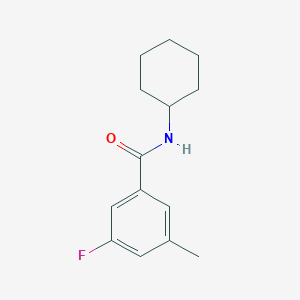 molecular formula C14H18FNO B15496797 N-cyclohexyl-3-fluoro-5-methylbenzamide 