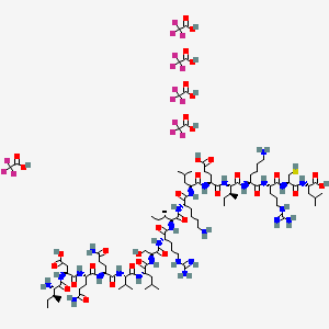 molecular formula C100H168F15N27O35S B15496801 Fexapotide triflutate CAS No. 1609252-56-3