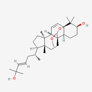molecular formula C31H50O4 B15496828 (1R,4S,5S,8R,9R,12S,13S,16S,19R)-8-[(E,2R)-6-hydroxy-6-methylhept-4-en-2-yl]-19-methoxy-5,9,17,17-tetramethyl-18-oxapentacyclo[10.5.2.01,13.04,12.05,9]nonadec-2-en-16-ol 