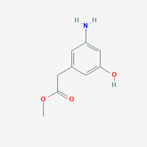 molecular formula C9H11NO3 B15496838 Methyl 2-(3-amino-5-hydroxyphenyl)acetate 