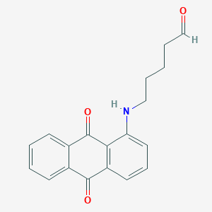 molecular formula C19H17NO3 B15496879 Pentanal, 5-[(9,10-dihydro-9,10-dioxo-1-anthracenyl)amino]- CAS No. 1558-52-7