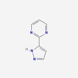 molecular formula C7H6N4 B15496995 2-(1H-pyrazol-5-yl)pyrimidine 