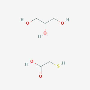 molecular formula C5H12O5S B15497011 2-Mercaptoacetate; propane-1,2,3-triol 