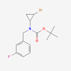 molecular formula C15H19BrFNO2 B15497022 Tert-butyl (2-bromocyclopropyl)(3-fluorobenzyl)carbamate 