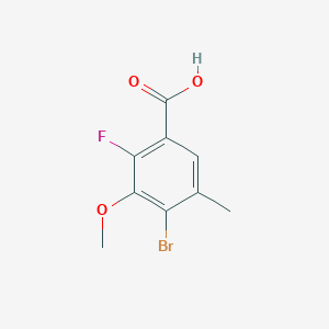 molecular formula C9H8BrFO3 B15497119 4-Bromo-2-fluoro-3-methoxy-5-methylbenzoic acid 