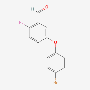 molecular formula C13H8BrFO2 B15497158 5-(4-Bromophenoxy)-2-fluorobenzaldehyde 
