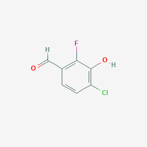 molecular formula C7H4ClFO2 B15497191 4-Chloro-2-fluoro-3-hydroxybenzaldehyde 