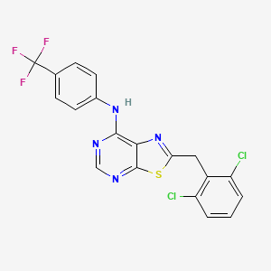 molecular formula C19H11Cl2F3N4S B15497206 JNJ-39729209 