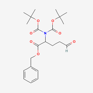 molecular formula C22H31NO7 B15497286 Benzyl N,N-bis(tert-butoxycarbonyl)-5-oxo-L-norvalinate 