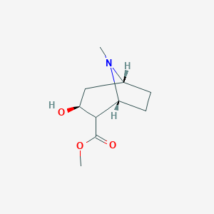 molecular formula C₁₀H₁₇NO₃ B154973 methyl (1R,3S,5R)-3-hydroxy-8-methyl-8-azabicyclo[3.2.1]octane-2-carboxylate CAS No. 65913-90-8