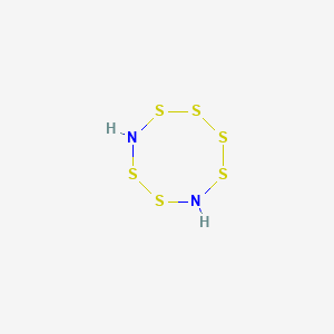 molecular formula H2N2S6 B15497333 1,2,3,4,6,7,5,8-Hexathiadiazocane CAS No. 1003-76-5