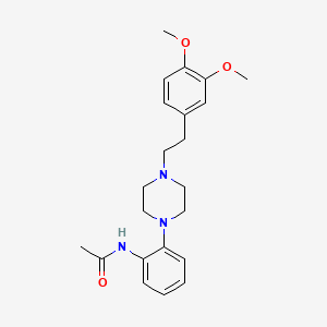 molecular formula C22H29N3O3 B15497477 Acetanilide, 2'-(4-(3,4-dimethoxyphenethyl)-1-piperazinyl)- CAS No. 1250-37-9