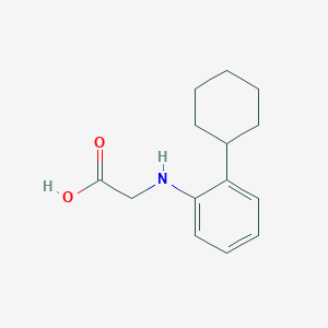 molecular formula C14H19NO2 B15497529 2-(2-Cyclohexylanilino)acetic acid 
