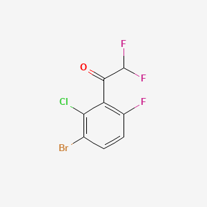 molecular formula C8H3BrClF3O B15497578 1-(3-Bromo-2-chloro-6-fluorophenyl)-2,2-difluoroethanone 