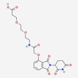 molecular formula C22H25N3O10 B15497664 Thalidomide-O-acetamido-PEG2-C2-acid 