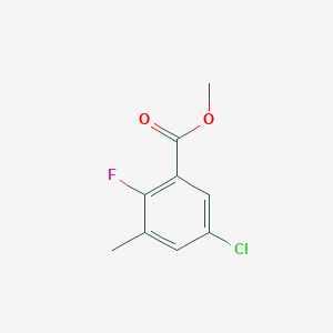 molecular formula C9H8ClFO2 B15497868 Methyl 5-chloro-2-fluoro-3-methylbenzoate 
