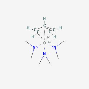 molecular formula C11H23N3Zr B15497873 Zirconium, (eta5-2,4-cyclopentadien-1-yl)tris(N-methylmethanaminato)- CAS No. 33271-88-4