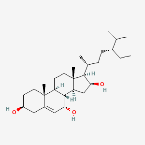 molecular formula C29H50O3 B15497890 3,7,16-Trihydroxystigmast-5-ene 