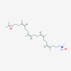 molecular formula C29H51NO2 B154979 (4Z,8Z,12Z,16Z)-19-(3,3-dimethyloxiran-2-yl)-N,N,4,8,13,17-hexamethylnonadeca-4,8,12,16-tetraen-1-amine oxide CAS No. 132905-43-2
