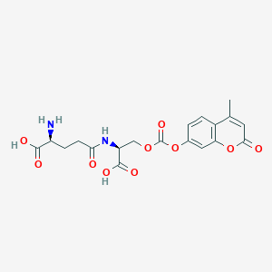 molecular formula C19H20N2O10 B15497902 (2S)-2-amino-5-[[(1S)-1-carboxy-2-(4-methyl-2-oxochromen-7-yl)oxycarbonyloxyethyl]amino]-5-oxopentanoic acid 