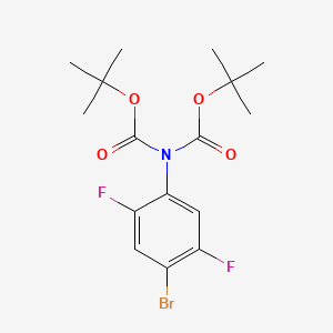 molecular formula C16H20BrF2NO4 B15498083 N,N-Bis(t-Boc) 4-bromo-2,5-difluoroaniline 