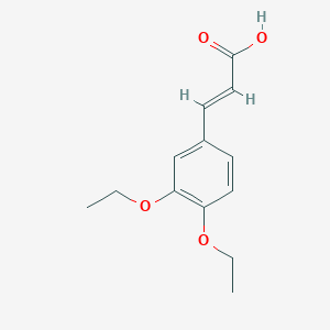 molecular formula C13H16O4 B154984 (2E)-3-(3,4-diethoxyphenyl)prop-2-enoic acid CAS No. 137013-00-4